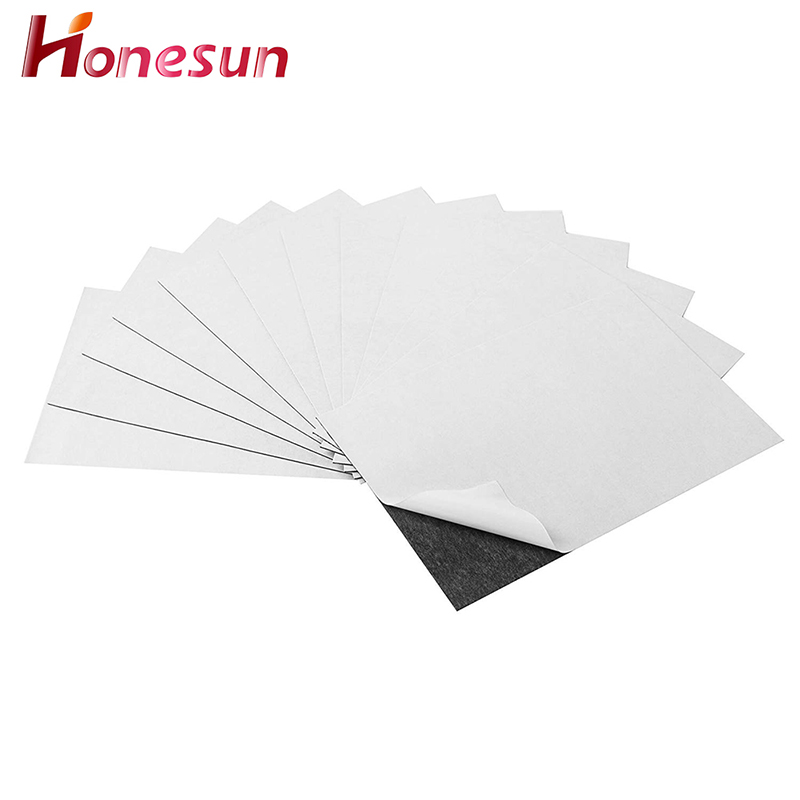 Custom Size Super Strong Printable Magnetic Sheets Rubber Flexible Magnet Sheets with Adhesive PVC A4