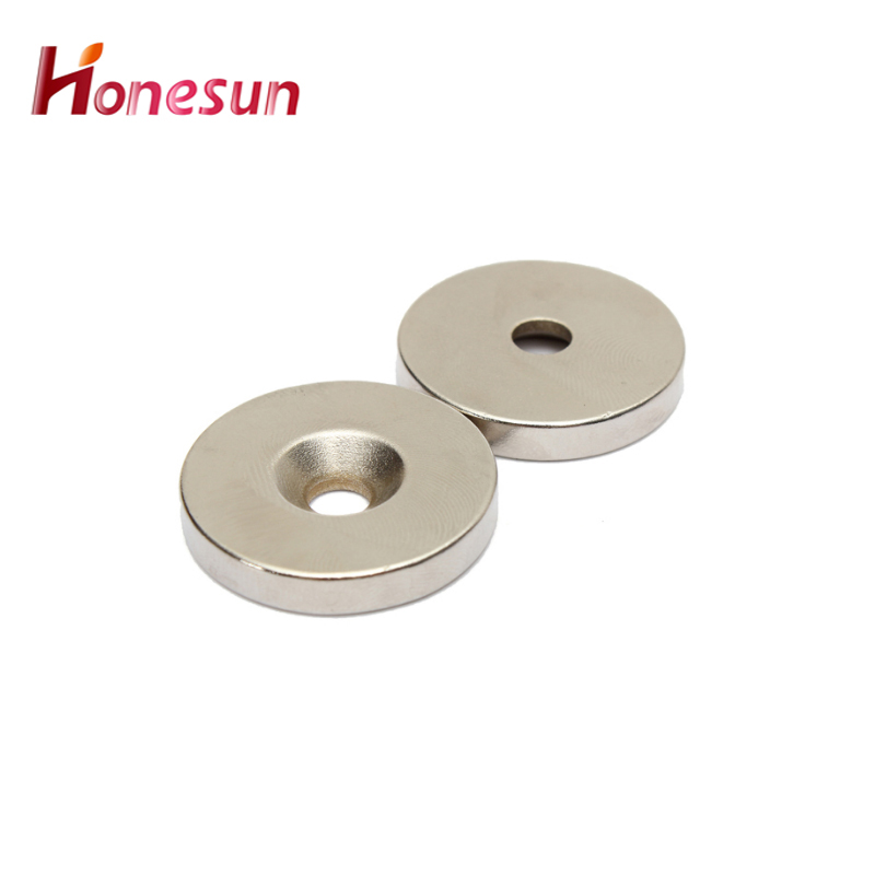  N35 N42 N45 N50 N52 Super Strong Rare Earth Neodymium Disc Magnets with Countersunk Hole NdFeB Magnets Round Magnets 
