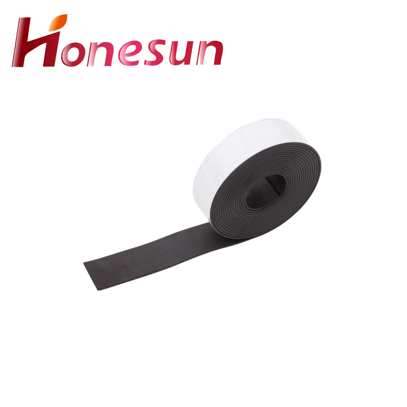 0.5mm 1mm 2mm Rubber Magnet for Sensor Flexible Magnetic Strip Magnetic Tape with Strong Self Adhesive
