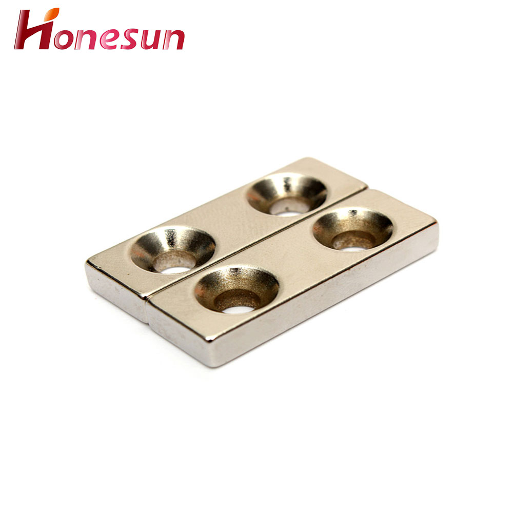 Strong Neodymium Square Magnet with Counter Sunk Hole