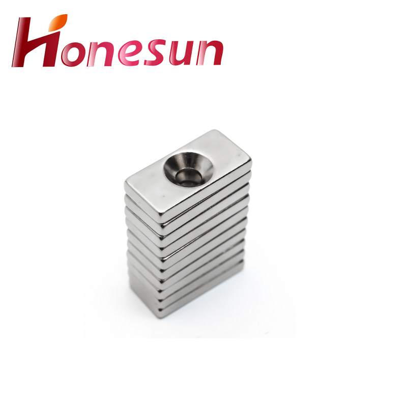 Super Strong Square Magnets with Screw Hole N35 N38 N42 N45 N48 N52 Block Magnets with Countersunk Hole Rare Earth Neodymium Magnets